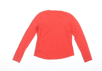 Womens UK Size 8 Superdry Red Basic T-Shirt