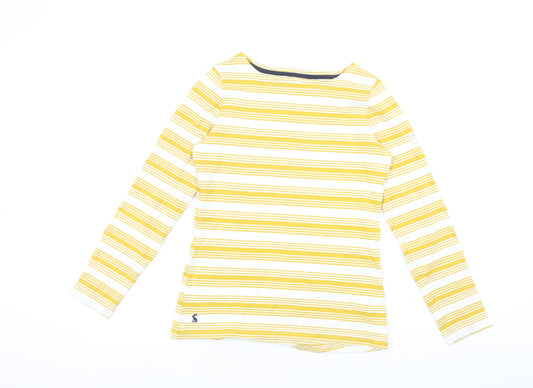 Womens UK Size 8 Joules Yellow Basic T-Shirt