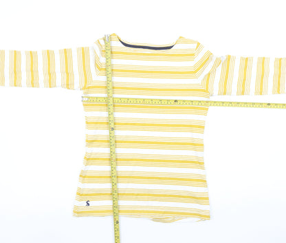 Womens UK Size 8 Joules Yellow Basic T-Shirt