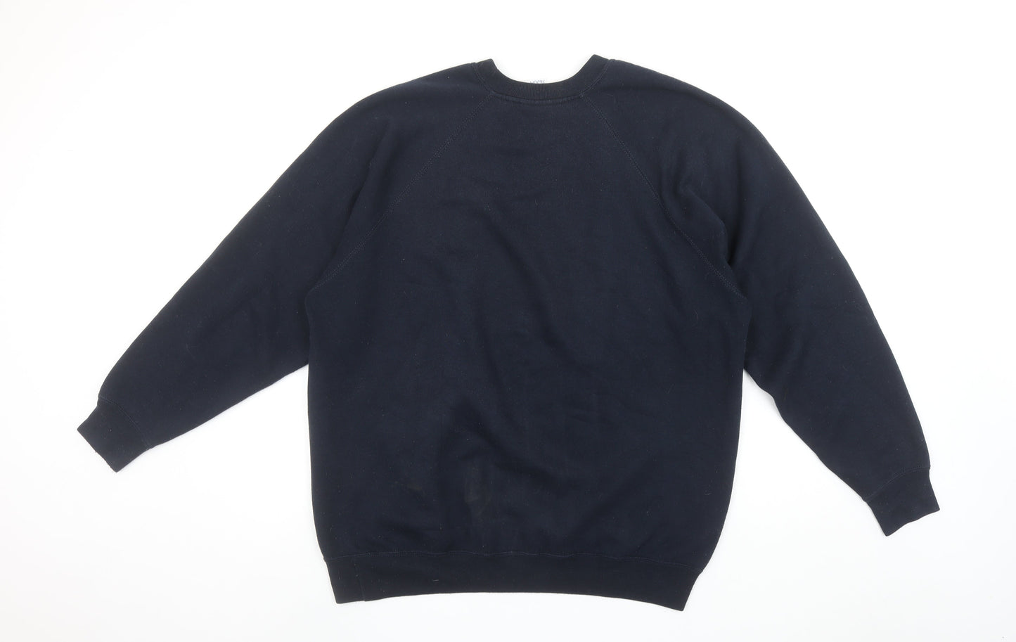 Mens UK Size L Russell Black Pullover Sweatshirt