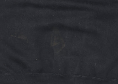 Mens UK Size L Russell Black Pullover Sweatshirt