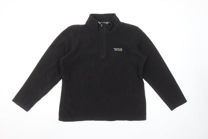 Regatta Women Black Fleece Half Zip Pullover Sweatshirt UK 8
