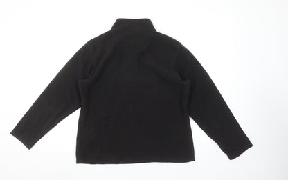 Regatta Women Black Fleece Half Zip Pullover Sweatshirt UK 8