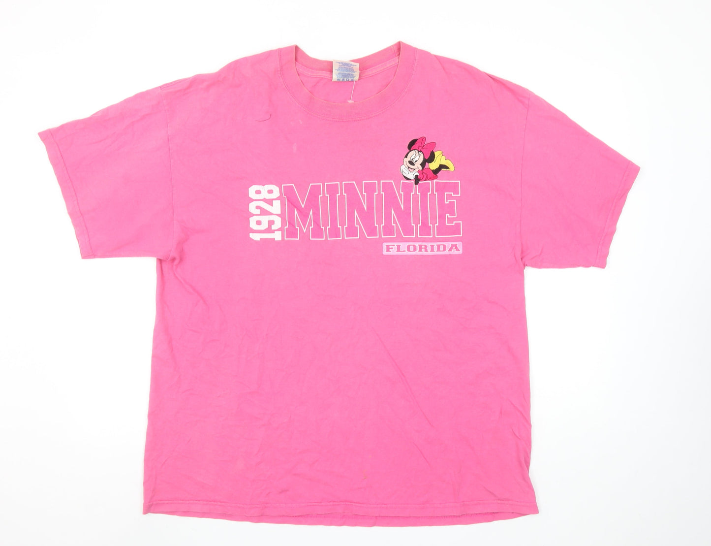 Womens UK Size XL M&O KNITS Pink Basic T-Shirt
