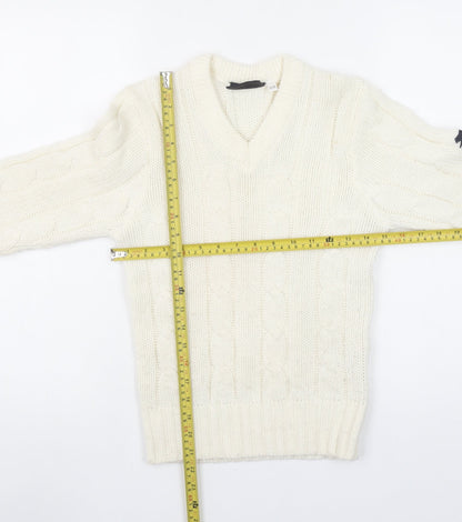 Girls UK Size 11-12 Years Slazenger Ivory Pullover Jumper