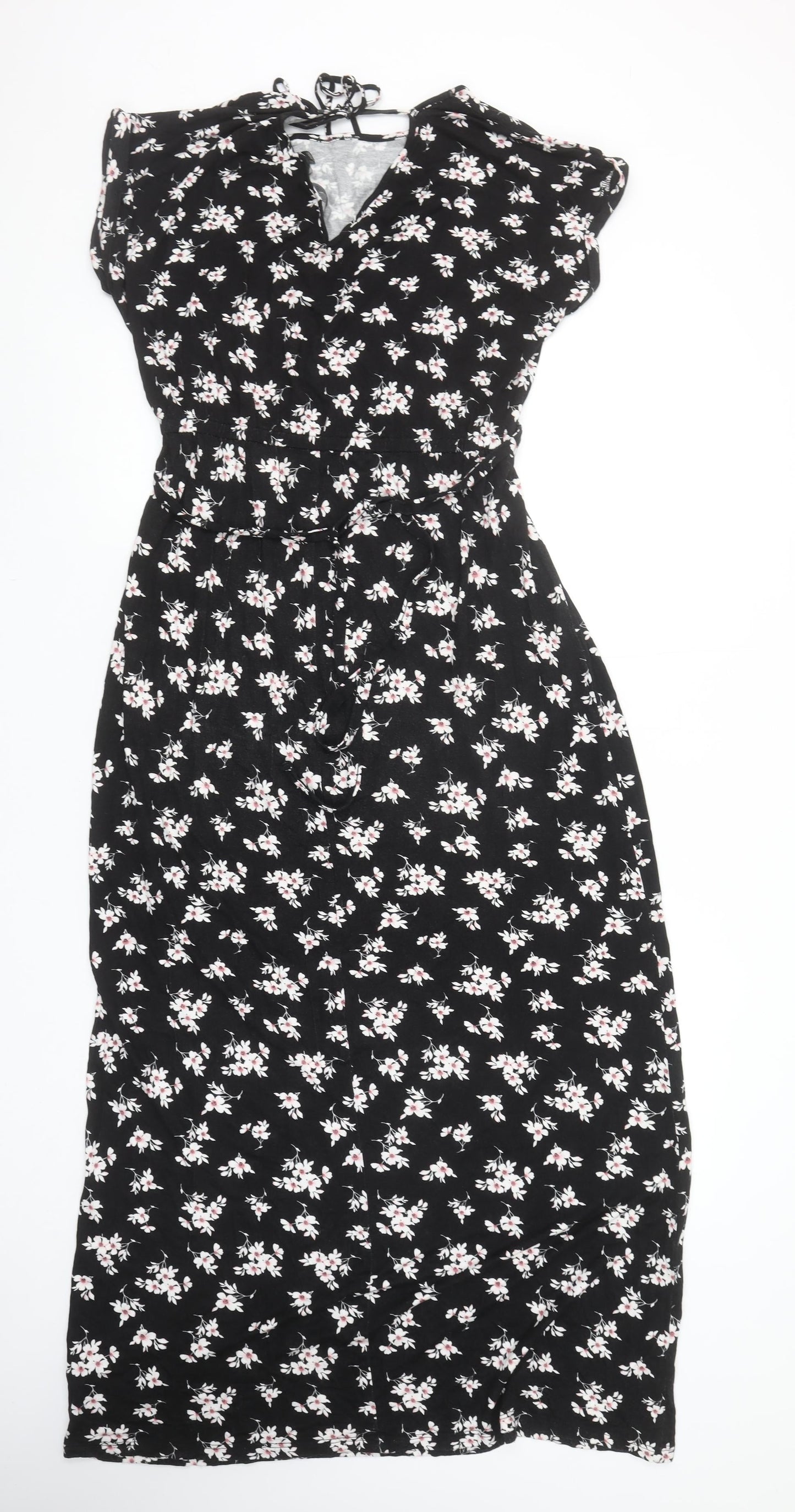 Dorothy Perkins Women’s Black Floral Maxi Dress Size 12