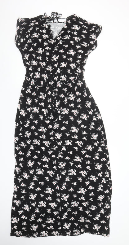 Dorothy Perkins Women’s Black Floral Maxi Dress Size 12