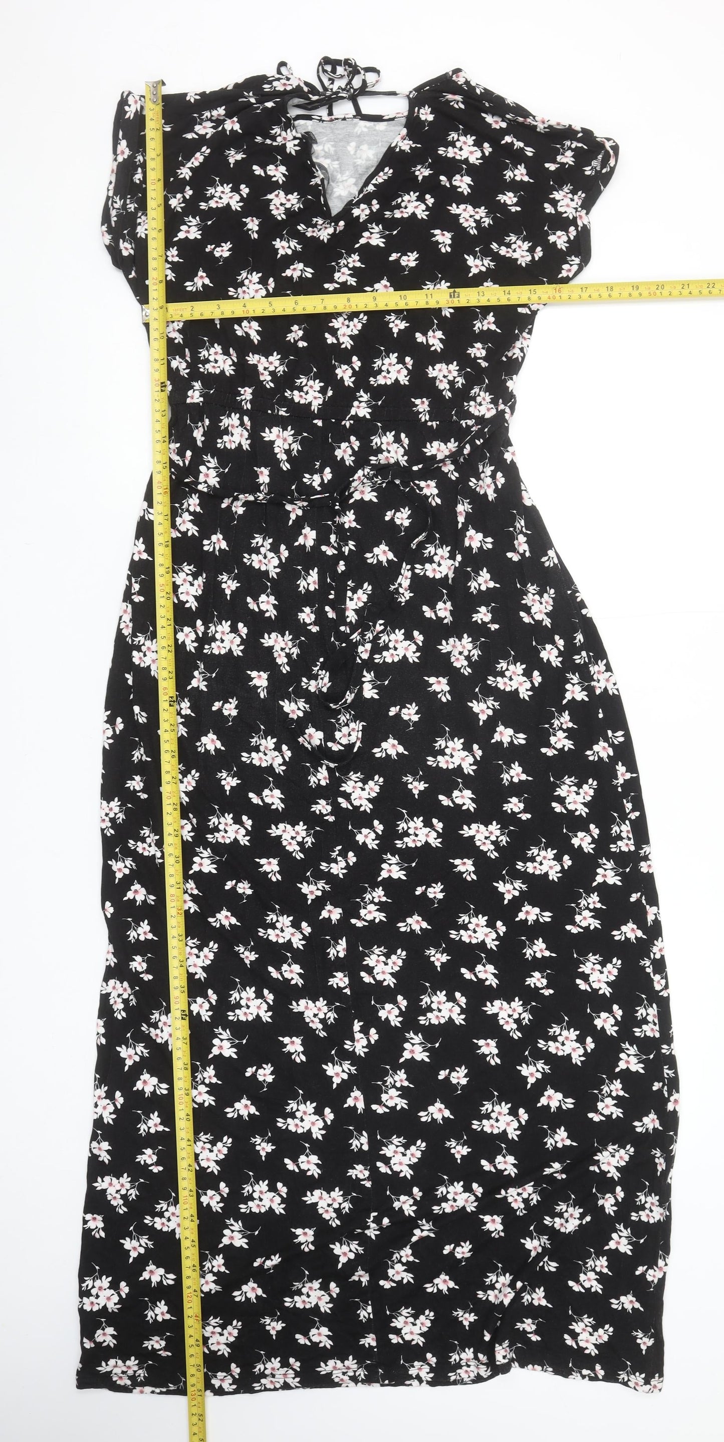 Dorothy Perkins Women’s Black Floral Maxi Dress Size 12