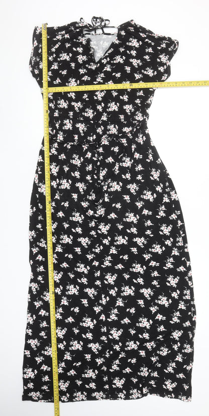 Dorothy Perkins Women’s Black Floral Maxi Dress Size 12