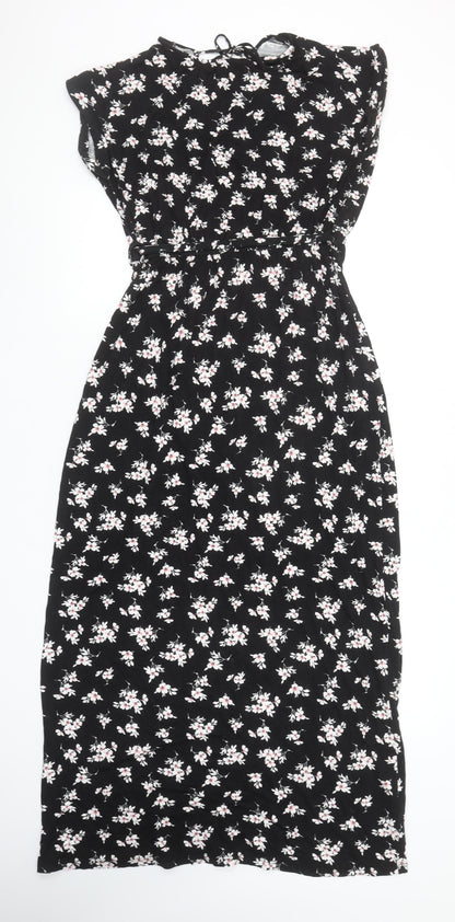 Dorothy Perkins Women’s Black Floral Maxi Dress Size 12
