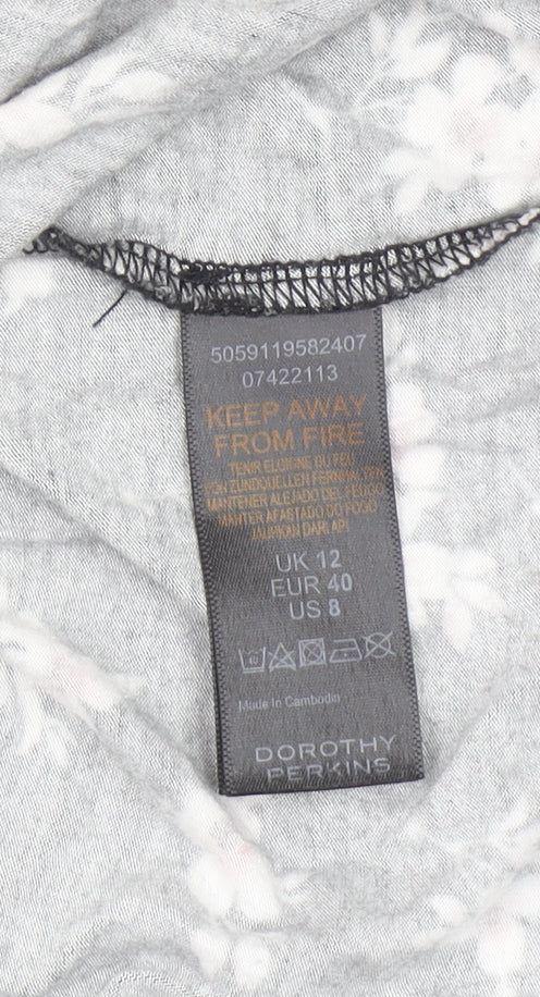 Dorothy Perkins Women’s Black Floral Maxi Dress Size 12