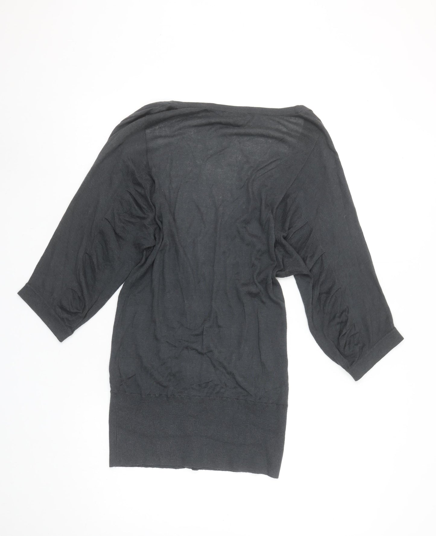 Womens UK Size 8 Warehouse Black Cardigan Jumper