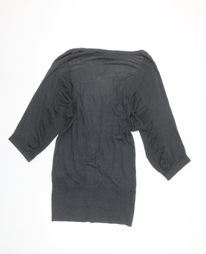 Womens UK Size 8 Warehouse Black Cardigan Jumper
