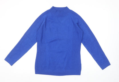 Womens UK Size S BASSINI Blue Pullover Jumper