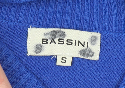 Womens UK Size S BASSINI Blue Pullover Jumper