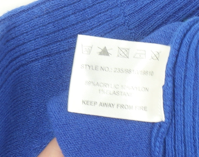 Womens UK Size S BASSINI Blue Pullover Jumper