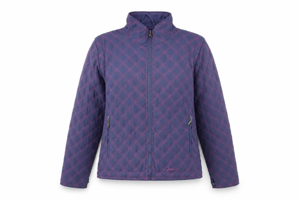 Womens UK Size L Joules Blue Quilted Coat