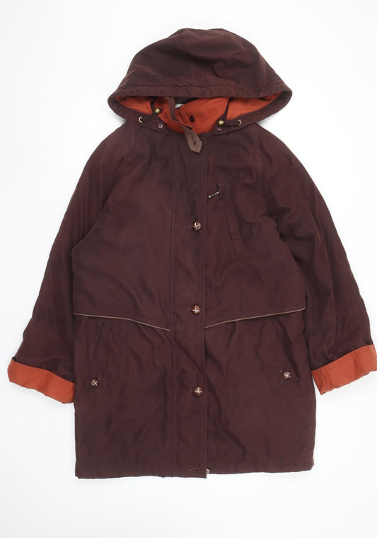 Womens UK Size 10 Marks and Spencer Brown Parka Coat
