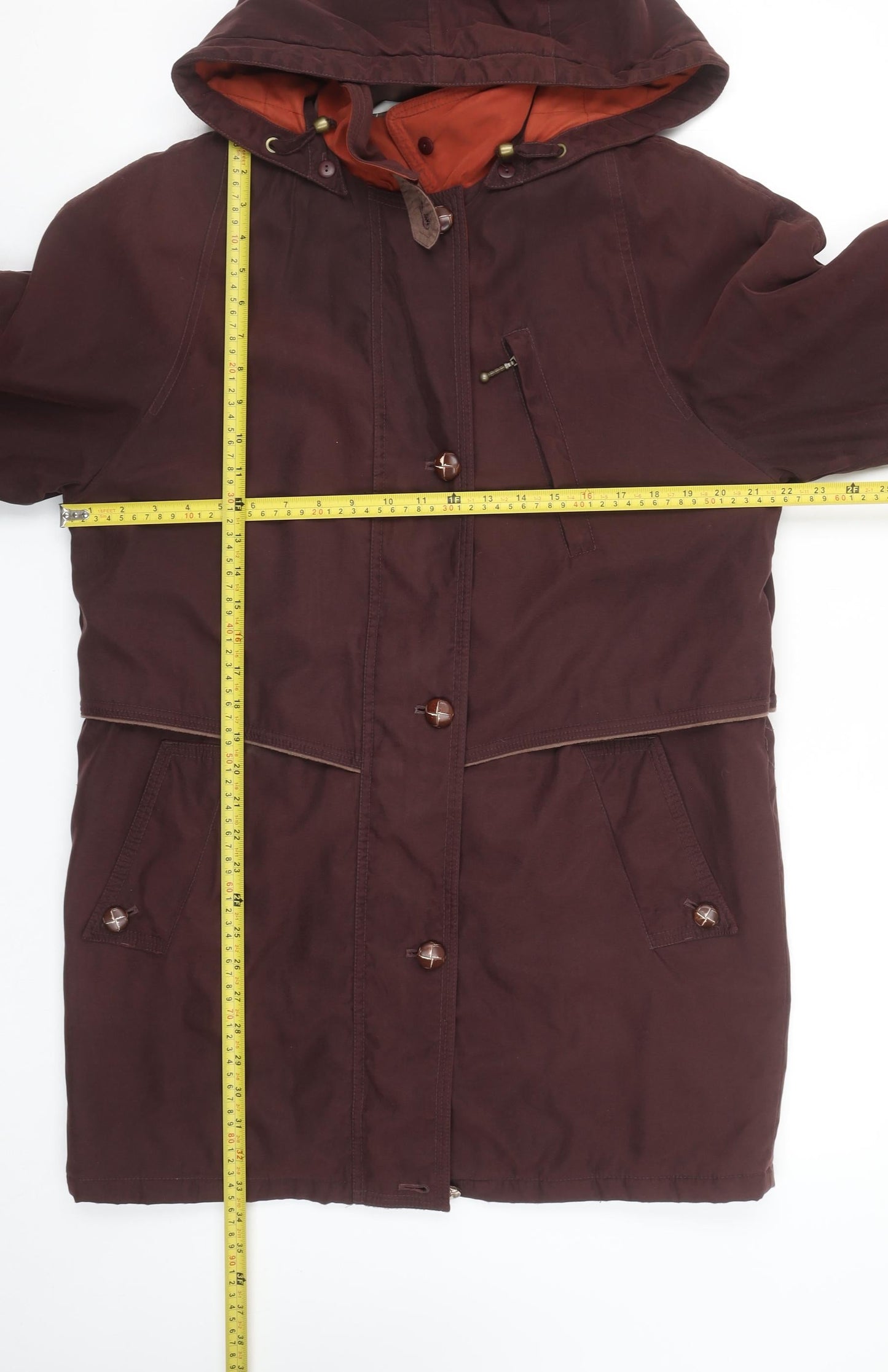 Womens UK Size 10 Marks and Spencer Brown Parka Coat