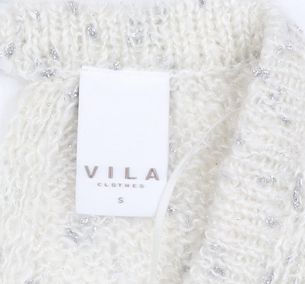 Womens UK Size S VILA Ivory Pullover Jumper