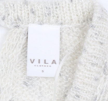 Womens UK Size S VILA Ivory Pullover Jumper