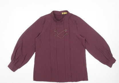 Womens UK Size M Voggo Purple Tunic Blouse