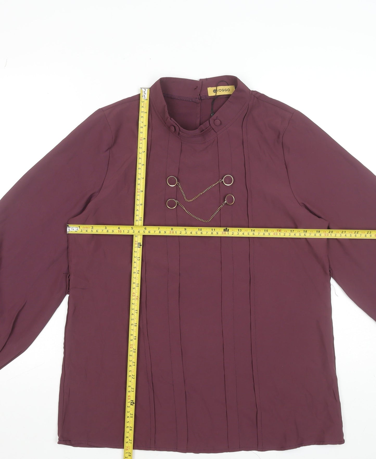 Womens UK Size M Voggo Purple Tunic Blouse