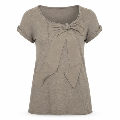Womens UK Size M Zara Brown Basic T-Shirt