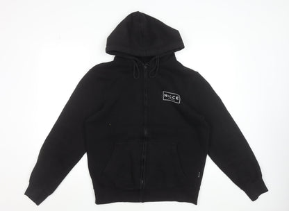 Mens UK Size M NICCE Black Full Zip Hoodie
