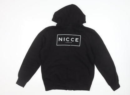 Mens UK Size M NICCE Black Full Zip Hoodie