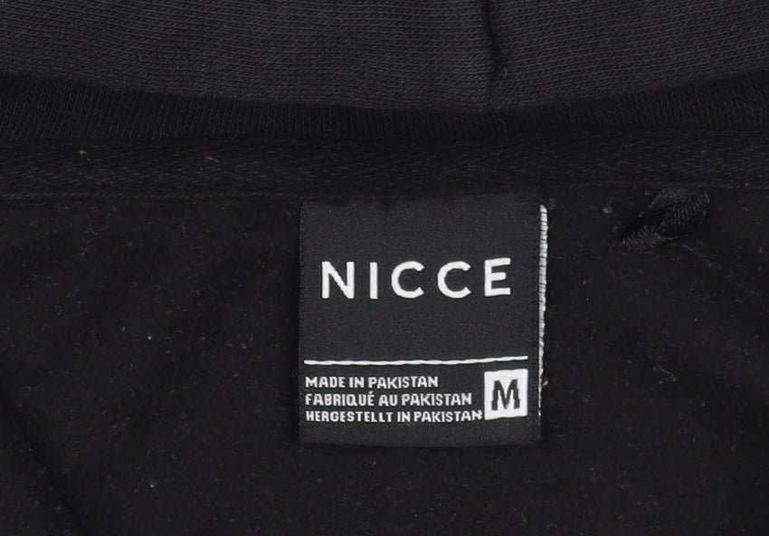 Mens UK Size M NICCE Black Full Zip Hoodie