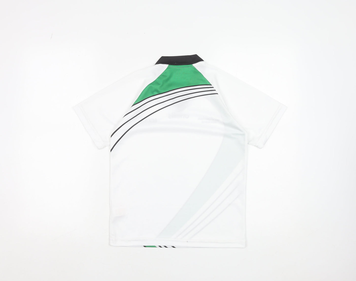 O'Neills Boys White Green LGFA Jersey 9-10 Years V-Neck Sports T-Shirt