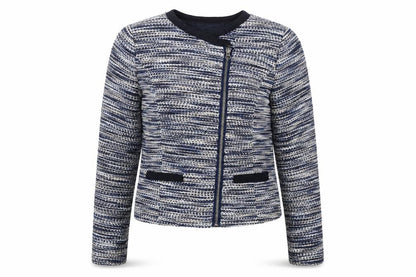 Womens UK Size 8 Jensen Blue Biker Coat