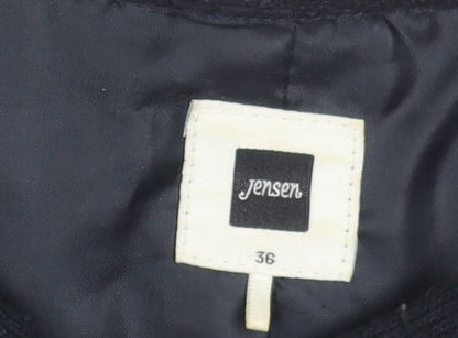 Womens UK Size 8 Jensen Blue Biker Coat