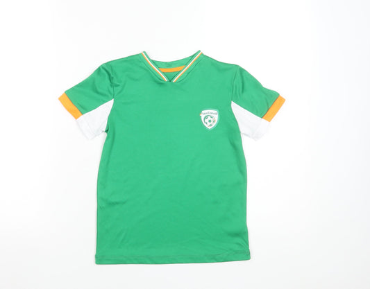 Dunnes Stores Boys Green Ireland Football Jersey T-Shirt 7-8 Years