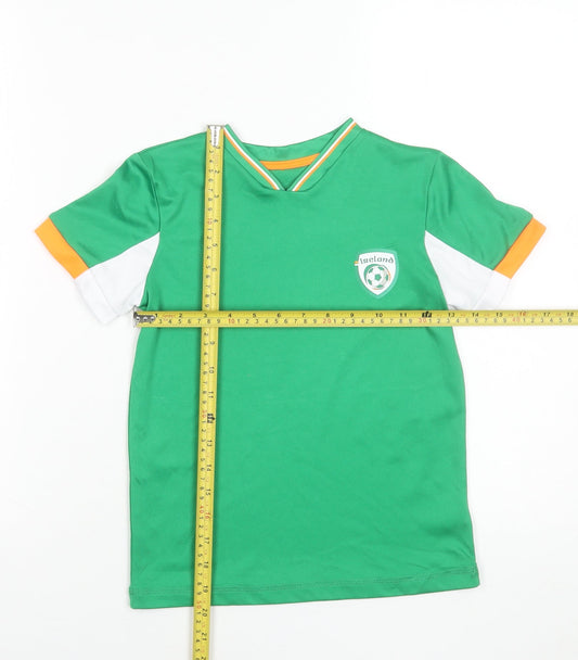 Dunnes Stores Boys Green Ireland Football Jersey T-Shirt 7-8 Years