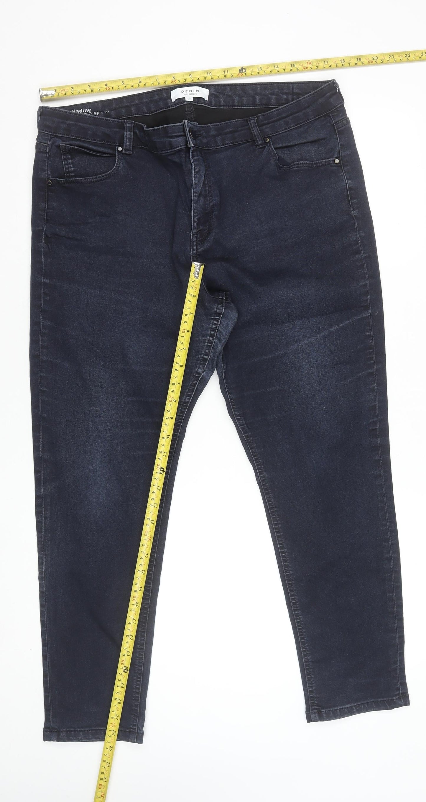 Monsoon Women's Blue Skinny Stretch Jeans Size 20