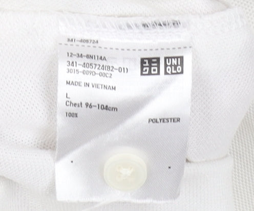Mens UK Size L Uniqlo 100% Polyester Polo Shirt
