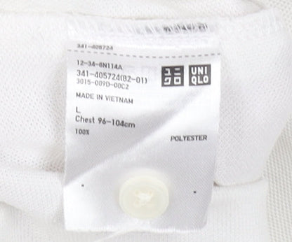Mens UK Size L Uniqlo 100% Polyester Polo Shirt