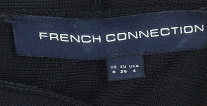 French Connection Women's Black Size 8 Off Shoulder Bodycon Dress