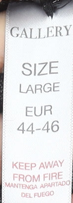 Gallery Women Black Leopard Print Shift Dress Size 16 3/4 Sleeve