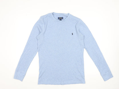 Ralph Lauren Men's Blue Long Sleeve Cotton Blend T-Shirt Size L