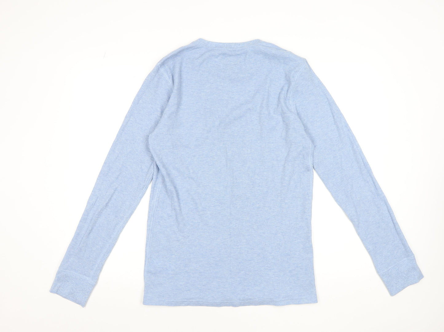 Ralph Lauren Men's Blue Long Sleeve Cotton Blend T-Shirt Size L