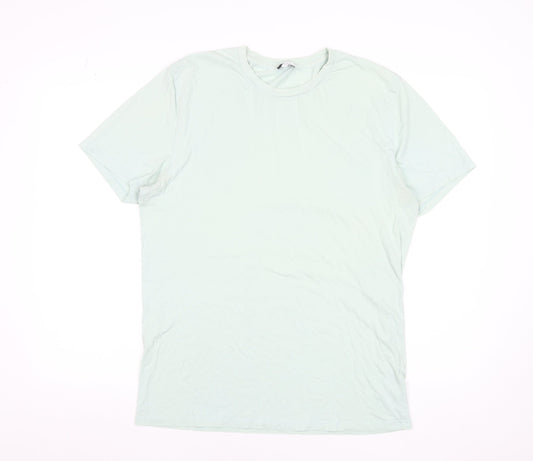 Reiss Men's Green Cotton Crew Neck Short Sleeve T-Shirt Size L