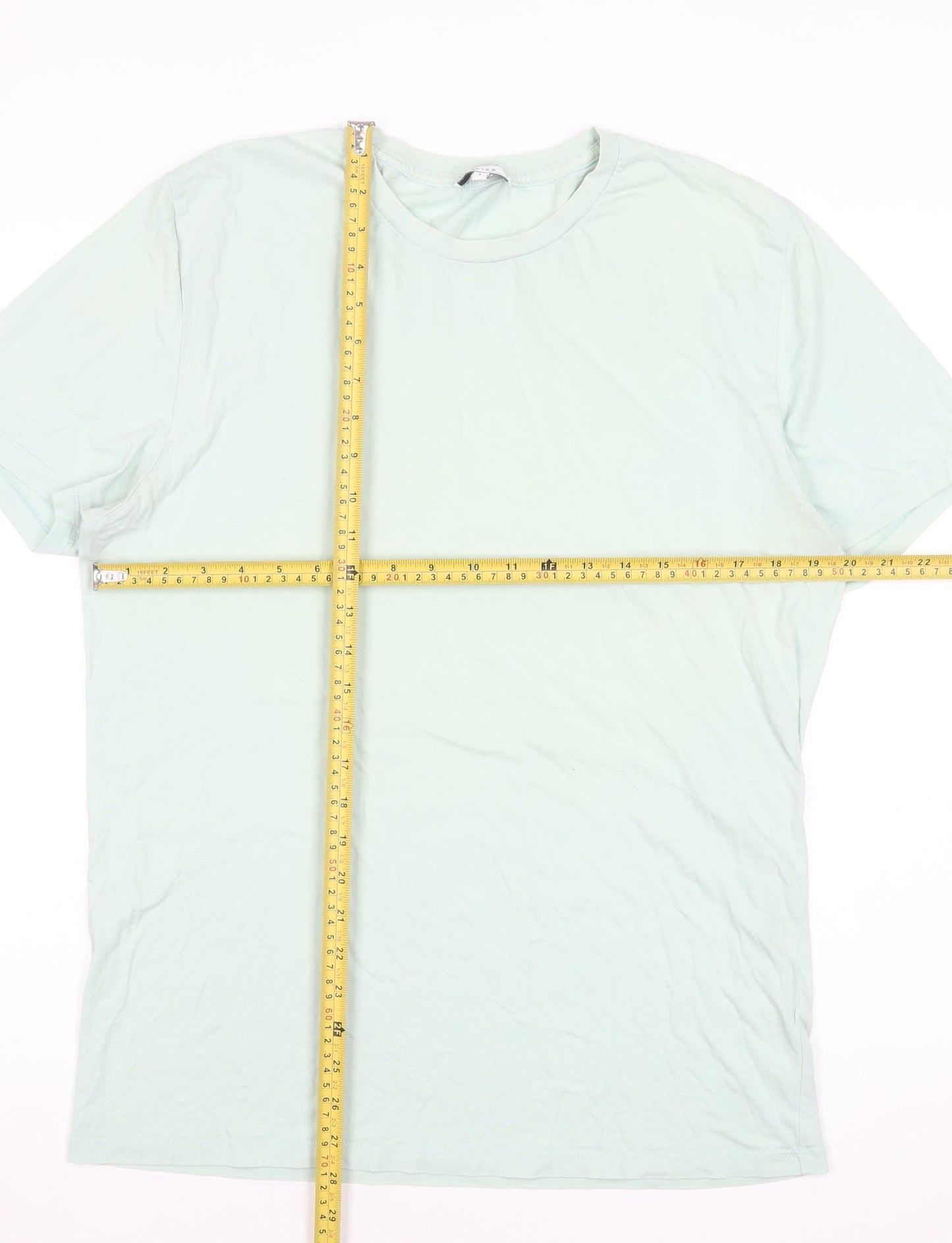 Reiss Men's Green Cotton Crew Neck Short Sleeve T-Shirt Size L