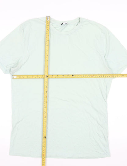 Reiss Men's Green Cotton Crew Neck Short Sleeve T-Shirt Size L