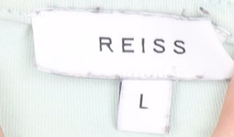 Reiss Men's Green Cotton Crew Neck Short Sleeve T-Shirt Size L