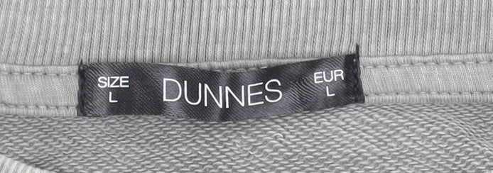 Dunnes Women Grey Cotton Cropped Pullover Sweatshirt L