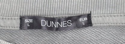 Dunnes Women Grey Cotton Cropped Pullover Sweatshirt L
