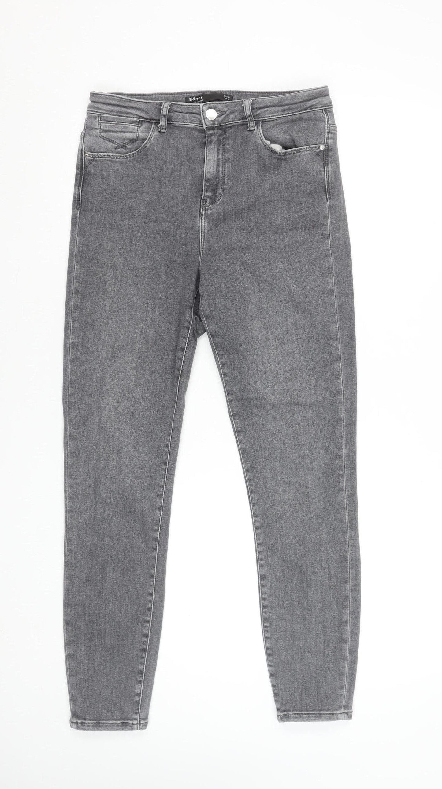 Womens UK Size 12 St. Bernard for Dunnes Stores Slim Fit Skinny Grey Jeans